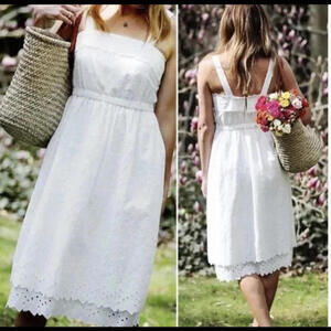 Madewell White Eyelet Midi Dress